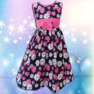 NWT GIRLS KIDS FASHION CUTE FLOWERS PRINCESS PINK FLORAL CHILDREN DRESS SIZE 2